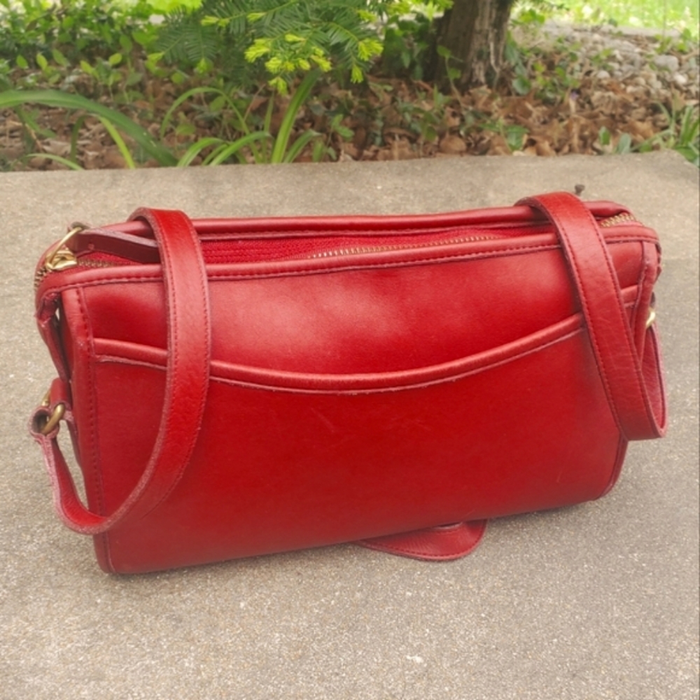 Vintage Coach Red Taylor Bag 9944, Made in USA